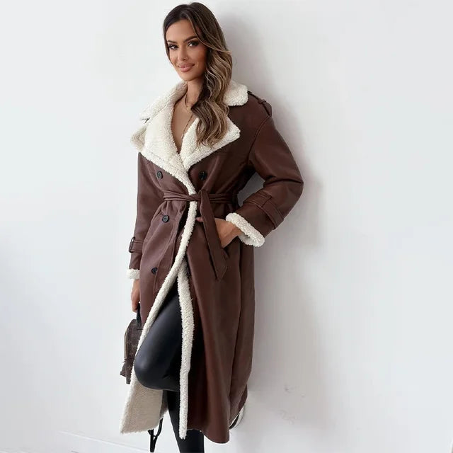 Heather - Eleganter langer Damen-Wintermantel