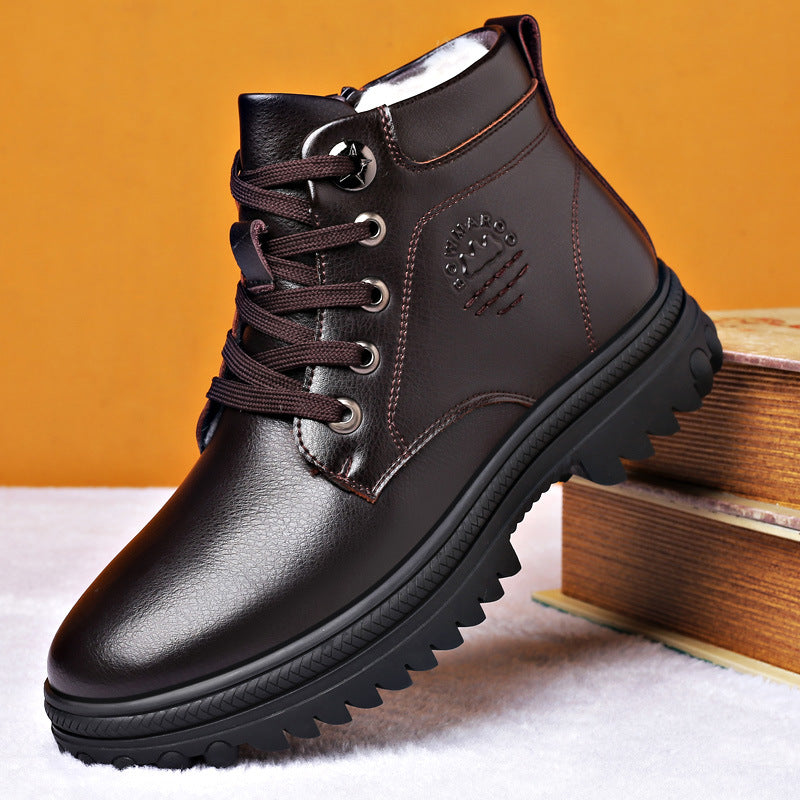 Schwarze Winterstiefel Wärme & Grip