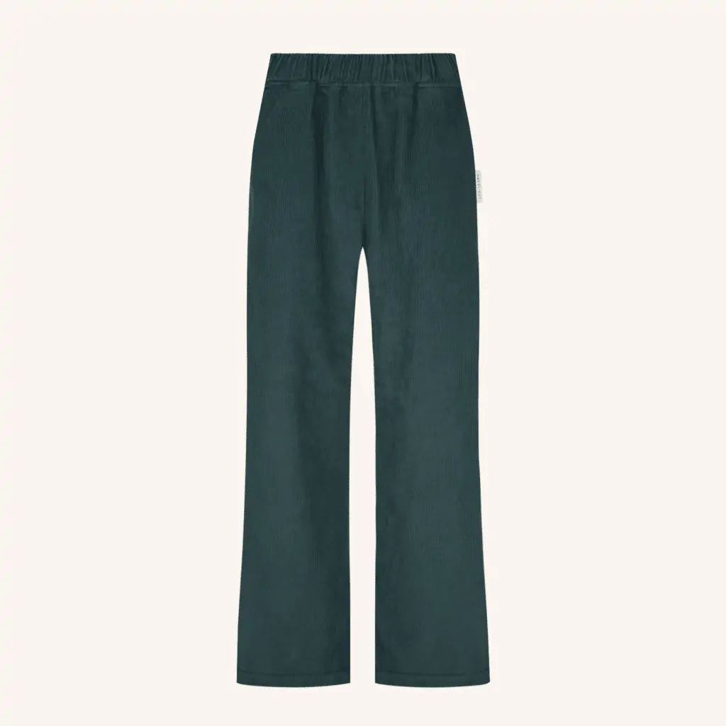 CORDHOSE LINA | SCHWARZ UND GRÜN AUS 100% BIO-BAUMWOLLE