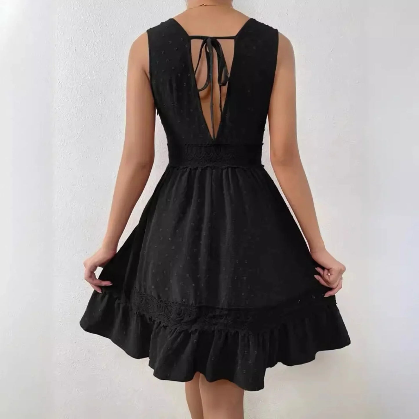 Amelie - Weißes Spitzen-Sommerkleid