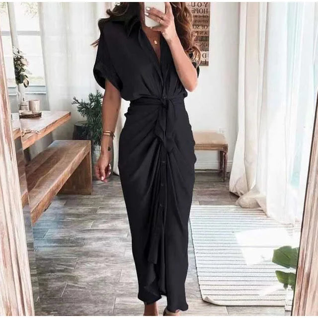 Clara - Roséfarbenes Hemdkleid mit Bandage