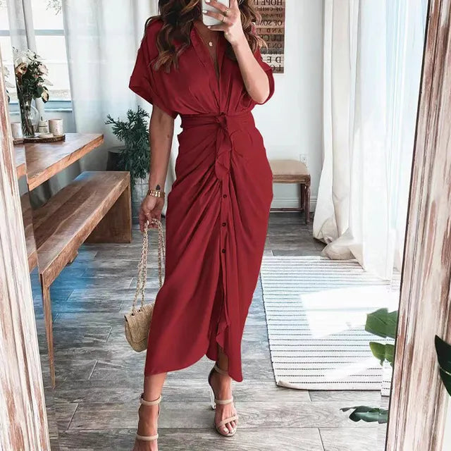 Clara - Roséfarbenes Hemdkleid mit Bandage