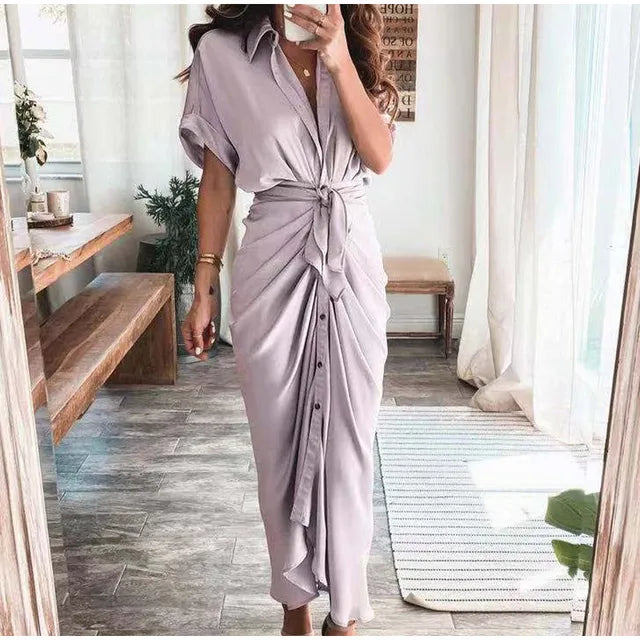 Clara - Roséfarbenes Hemdkleid mit Bandage