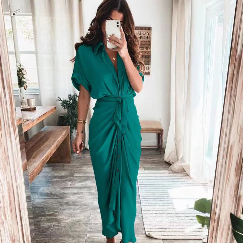 Clara - Roséfarbenes Hemdkleid mit Bandage