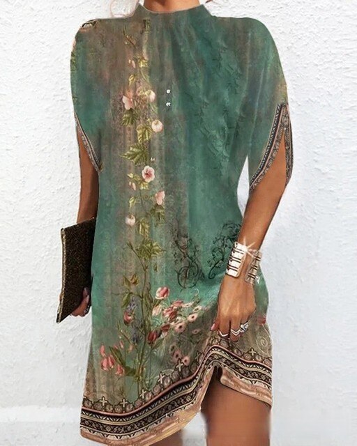 Cielo - mode kleid mit fledermausärmeln