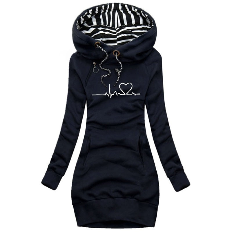 Heartbeat pullover - fashion winter pullover kleid