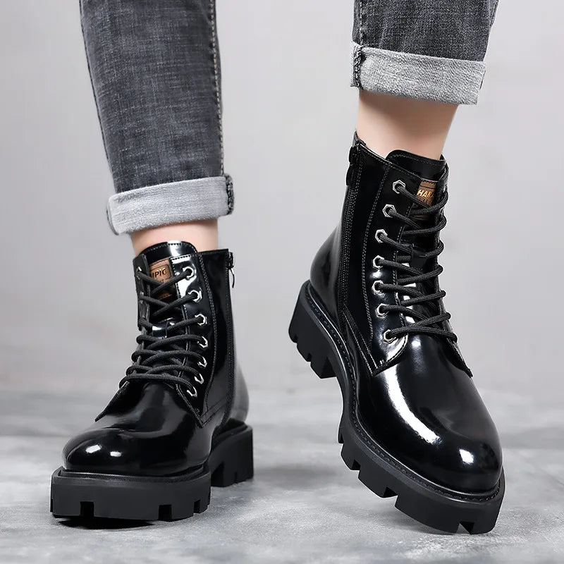 Caspian | militärische lederstiefel für männer