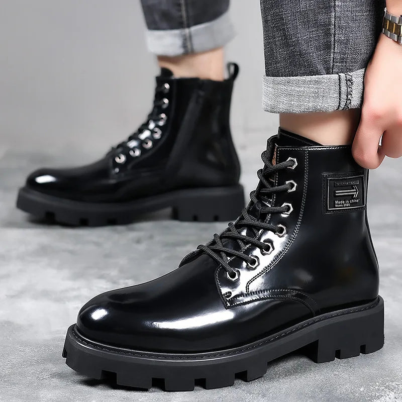 Caspian | militärische lederstiefel für männer