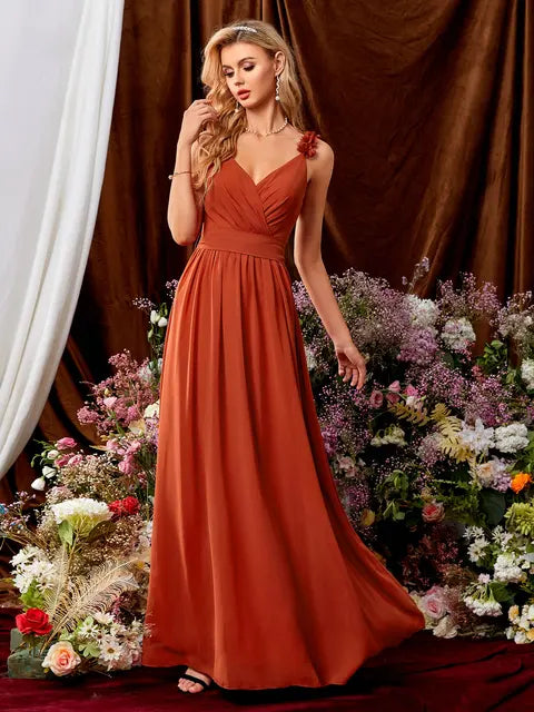 Amelie - Rostrotes Abendkleid