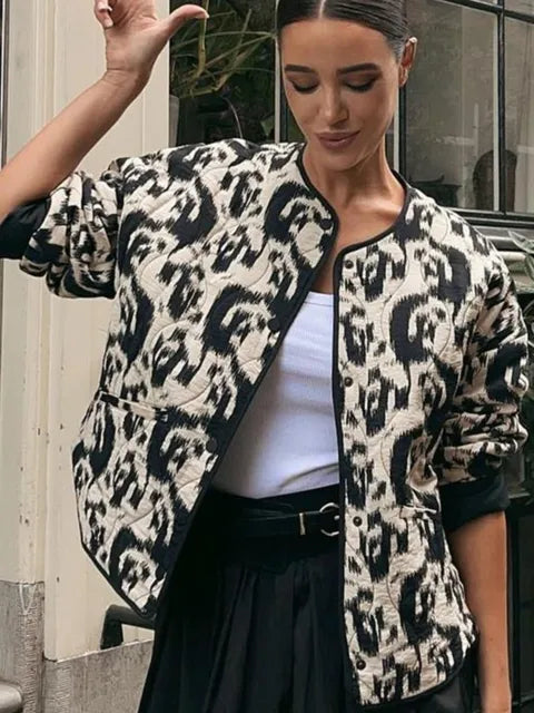 Christina - Vintage Blumen Bedruckte Jacke