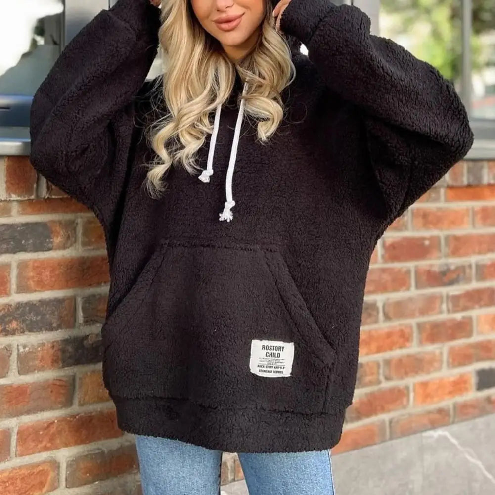 Plüschiger Hoodie in modischem Stil