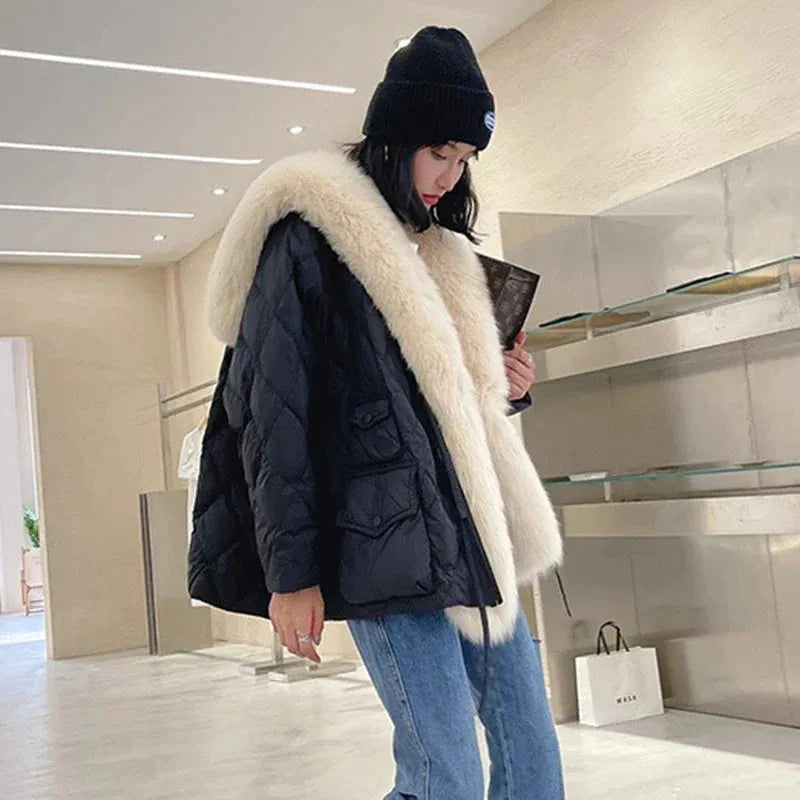 Warmer Frauen Wintermantel Flauschig - Ideal für kalte Monate