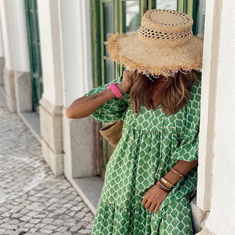 Ava | Trendiges und bequemes langes Kleid | 50% RABATT!