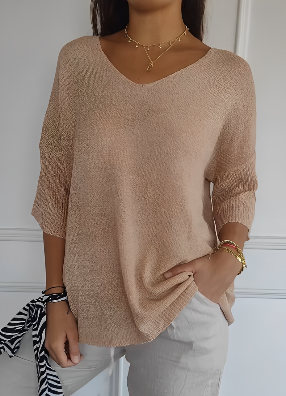 Damen V-Ausschnitt Top - Noami