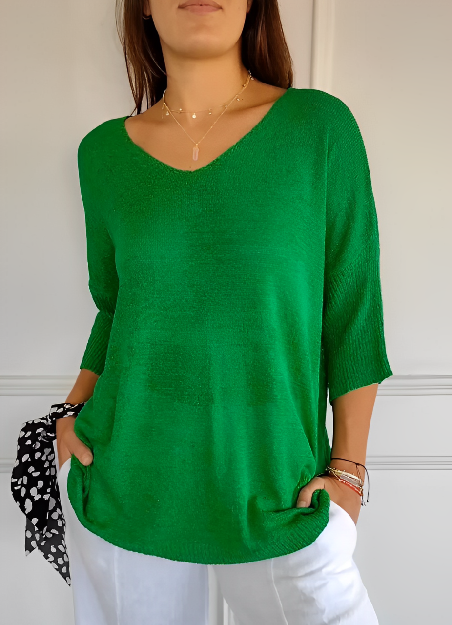 Damen V-Ausschnitt Top - Noami