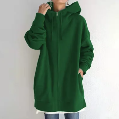 Damen-hoodie mit reißverschluss für herbst/winter