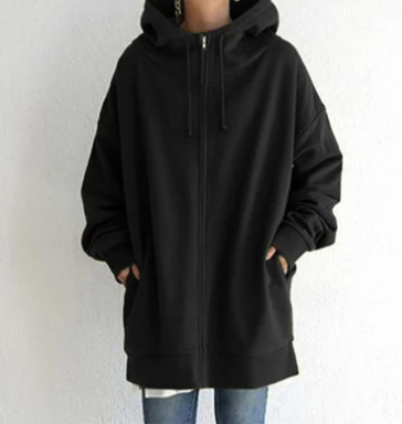 Damen-hoodie mit reißverschluss für herbst/winter