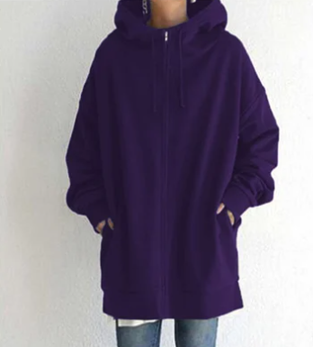 Damen-hoodie mit reißverschluss für herbst/winter