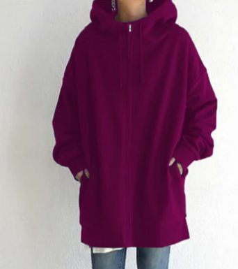 Damen-hoodie mit reißverschluss für herbst/winter