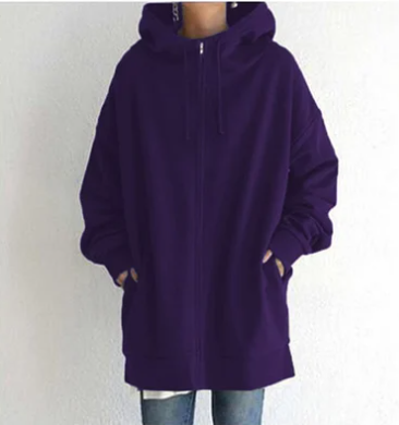 Damen-hoodie mit reißverschluss für herbst/winter