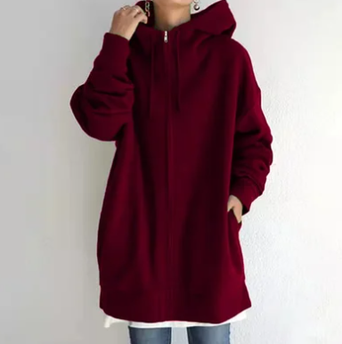 Damen-hoodie mit reißverschluss für herbst/winter