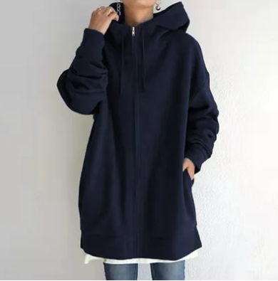 Damen-hoodie mit reißverschluss für herbst/winter
