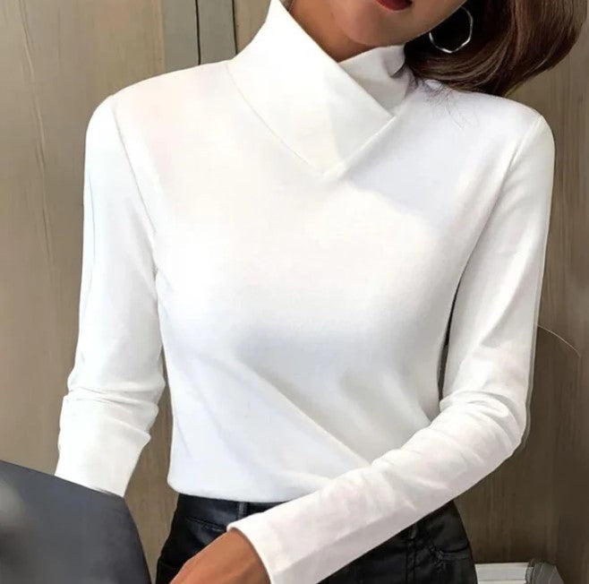 Chloe - einfaches weißes elegantes T-Shirt