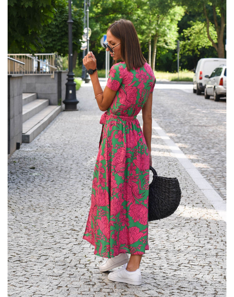 Sommerliches Blumen Maxikleid - Linda