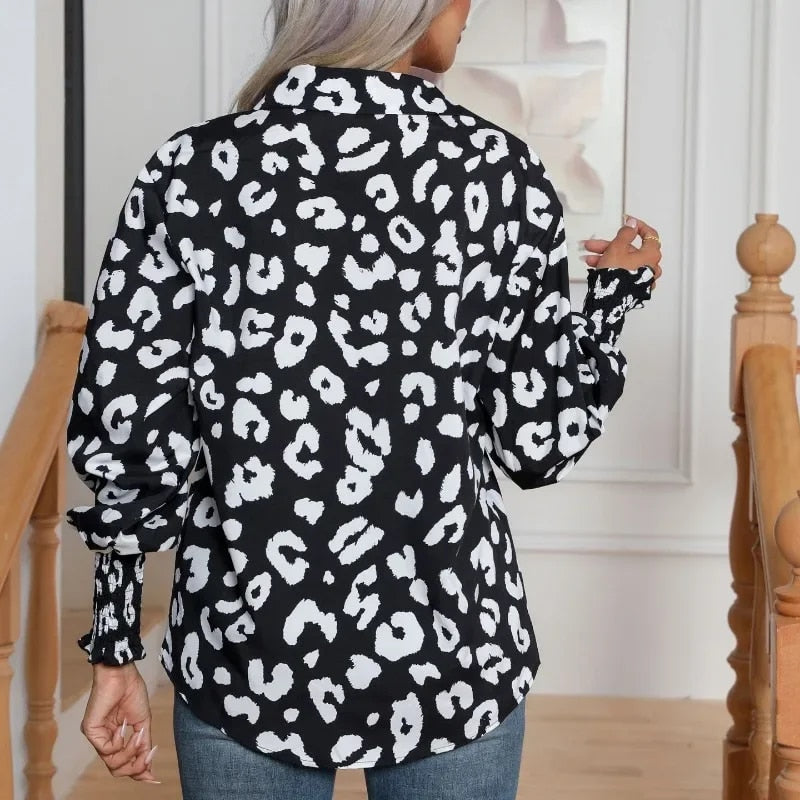 Bluse mit Leopardenmuster - Vera