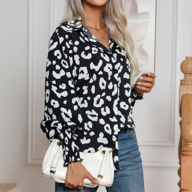 Bluse mit Leopardenmuster - Vera