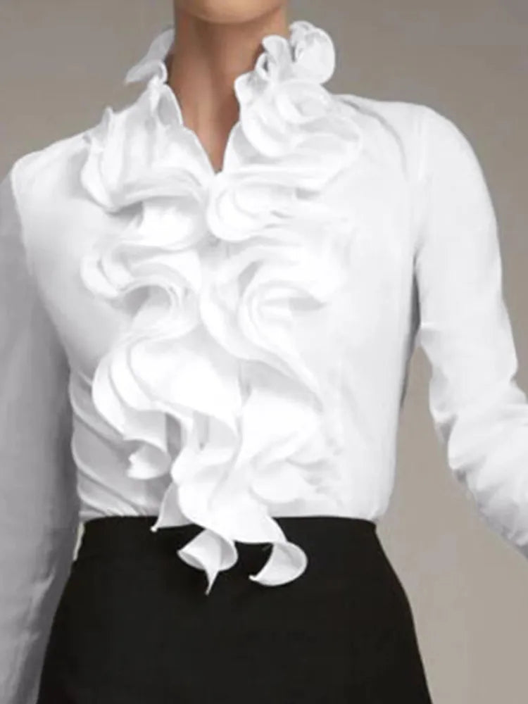 Julia – Asymmetrische Button-Down-Bluse für Damen
