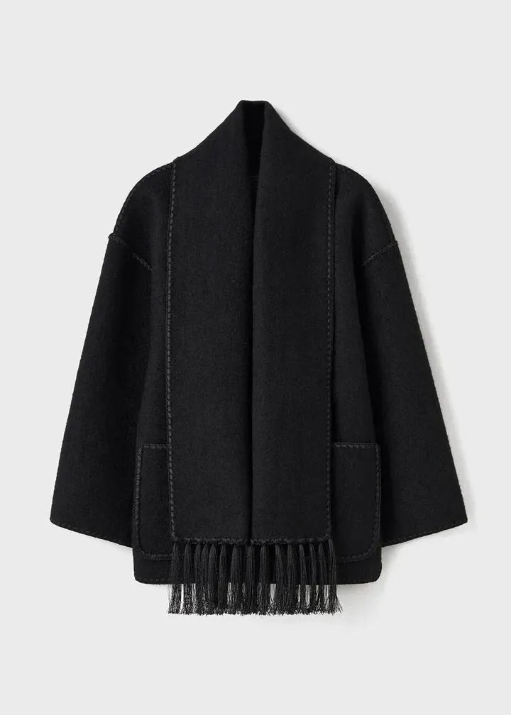 Frauen Winterjacken Set: Stilvolle Jacke mit Schal für Herbst/Winter
