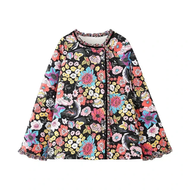 Dede - Vintage bedruckter Patchwork-Mantel
