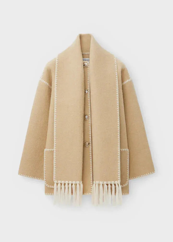 Frauen Winterjacken Set: Stilvolle Jacke mit Schal für Herbst/Winter