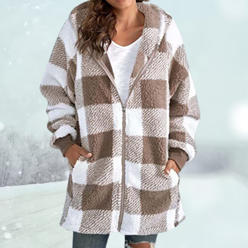 Tamsine - Karierte Winterjacke für Damen