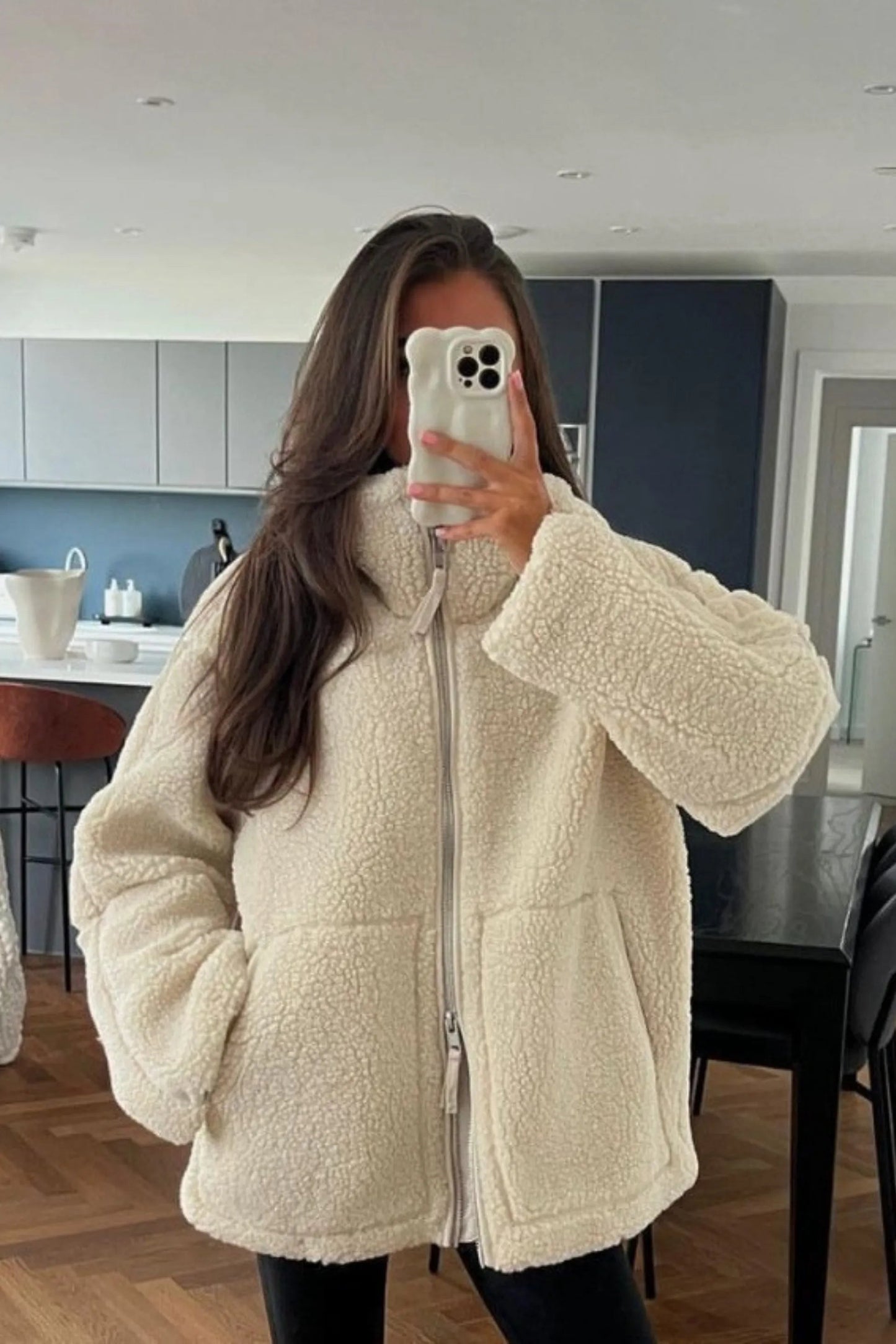 Warmer Frauen Teddy-Wintermantel - Elegant & Kuschelig für Winter