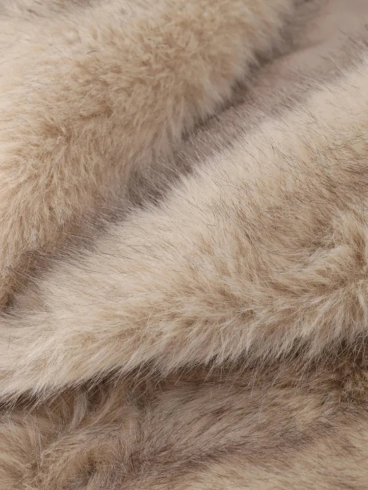 Winter Jacken für Frauen 2024 Eleganter und Zeitloser Pelzmantel Stil
