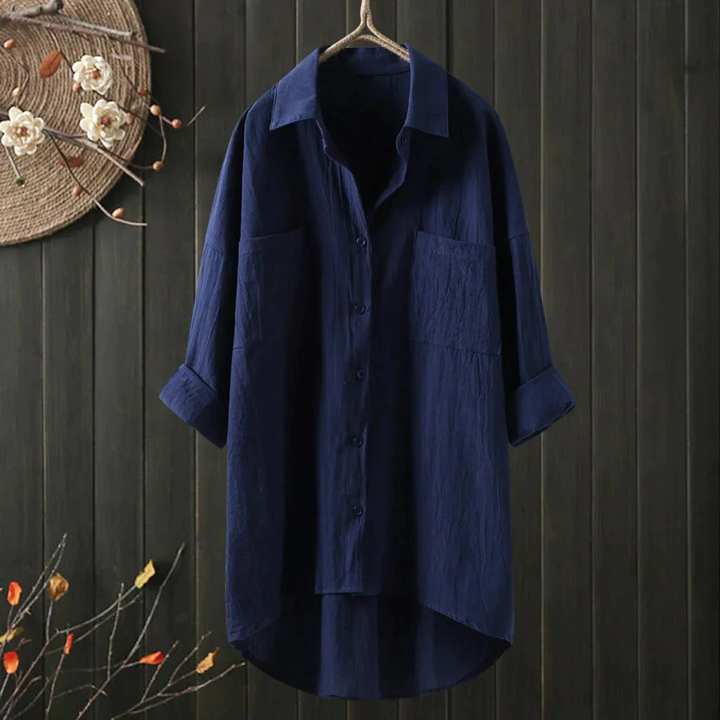 Amy - LANGÄRMELIGE BLUSE MIT LOCKERER PASSFORM