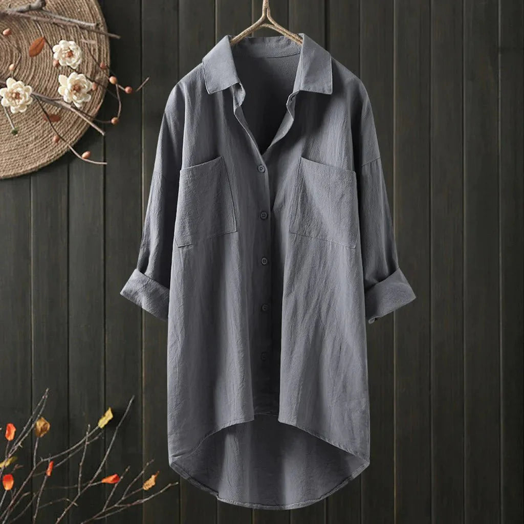 Amy - LANGÄRMELIGE BLUSE MIT LOCKERER PASSFORM