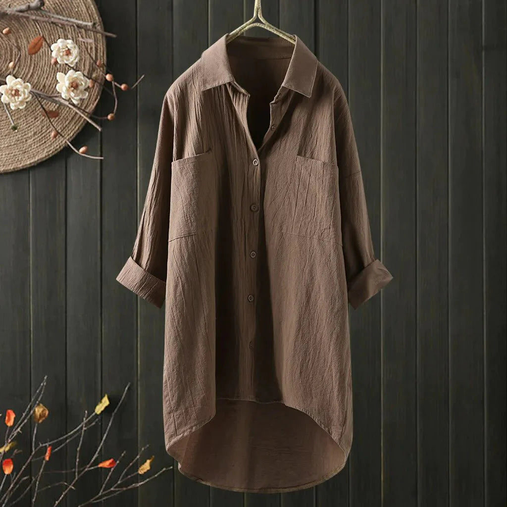 Amy - LANGÄRMELIGE BLUSE MIT LOCKERER PASSFORM