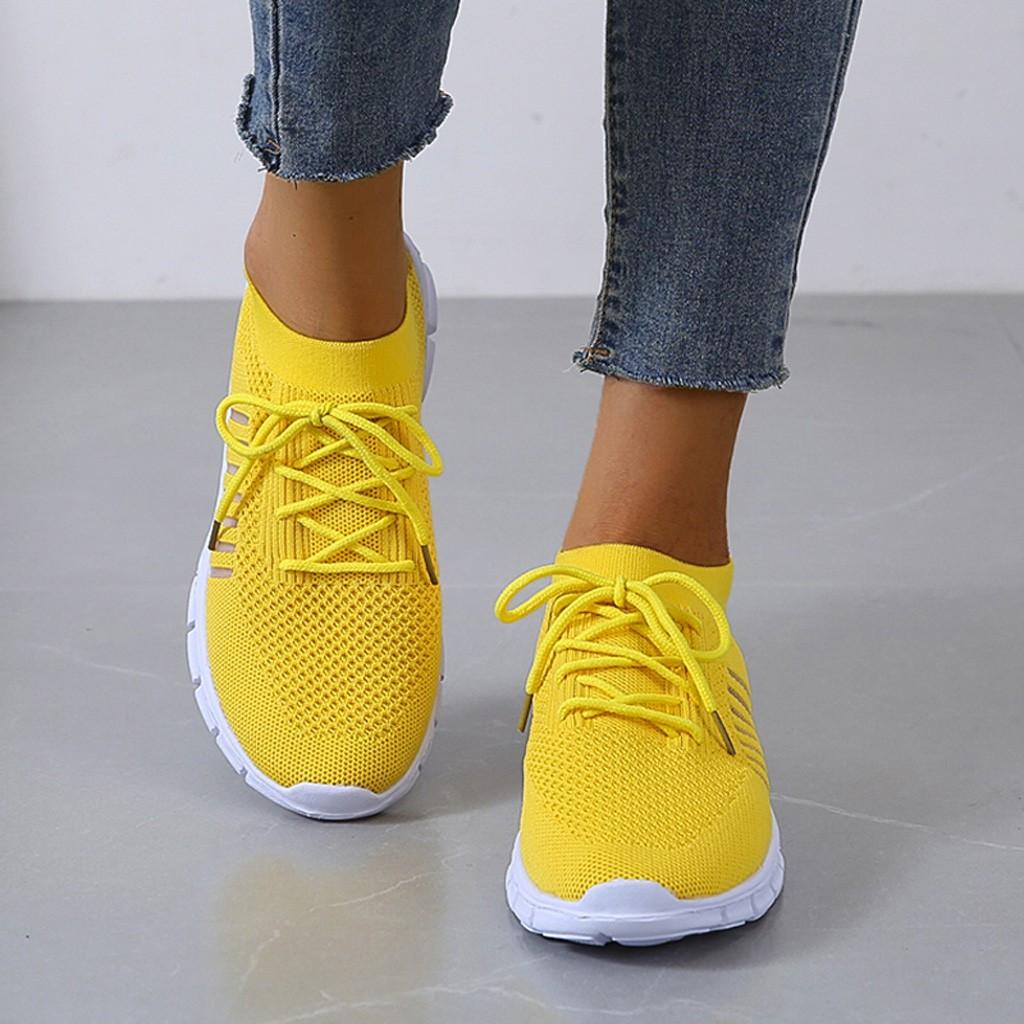 Amanda Slip-On atmungsaktiver Fly Woven Laufschuh