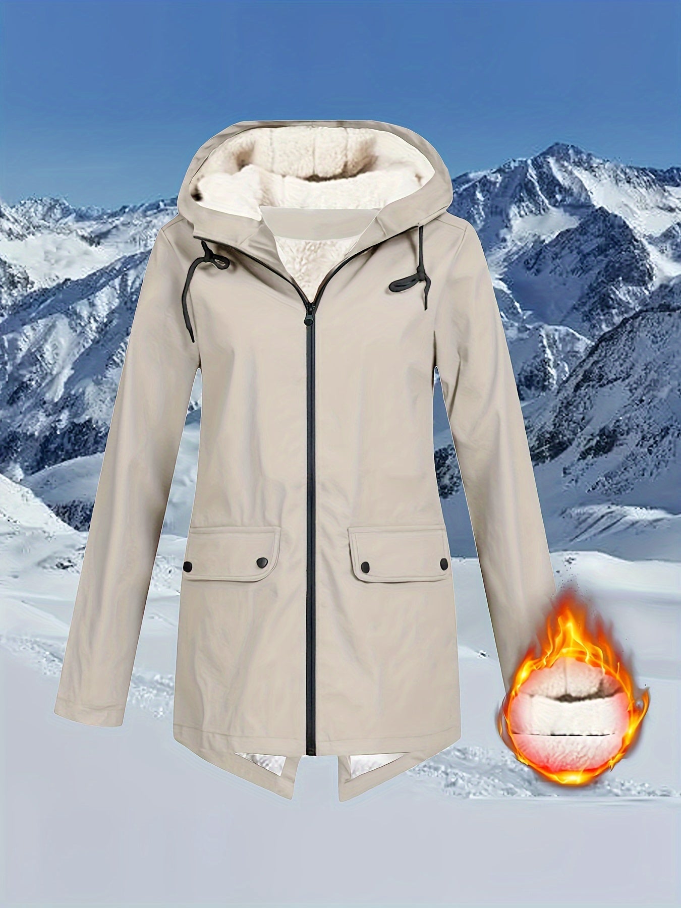 Damen-Trenchcoat mit Reißverschluss
