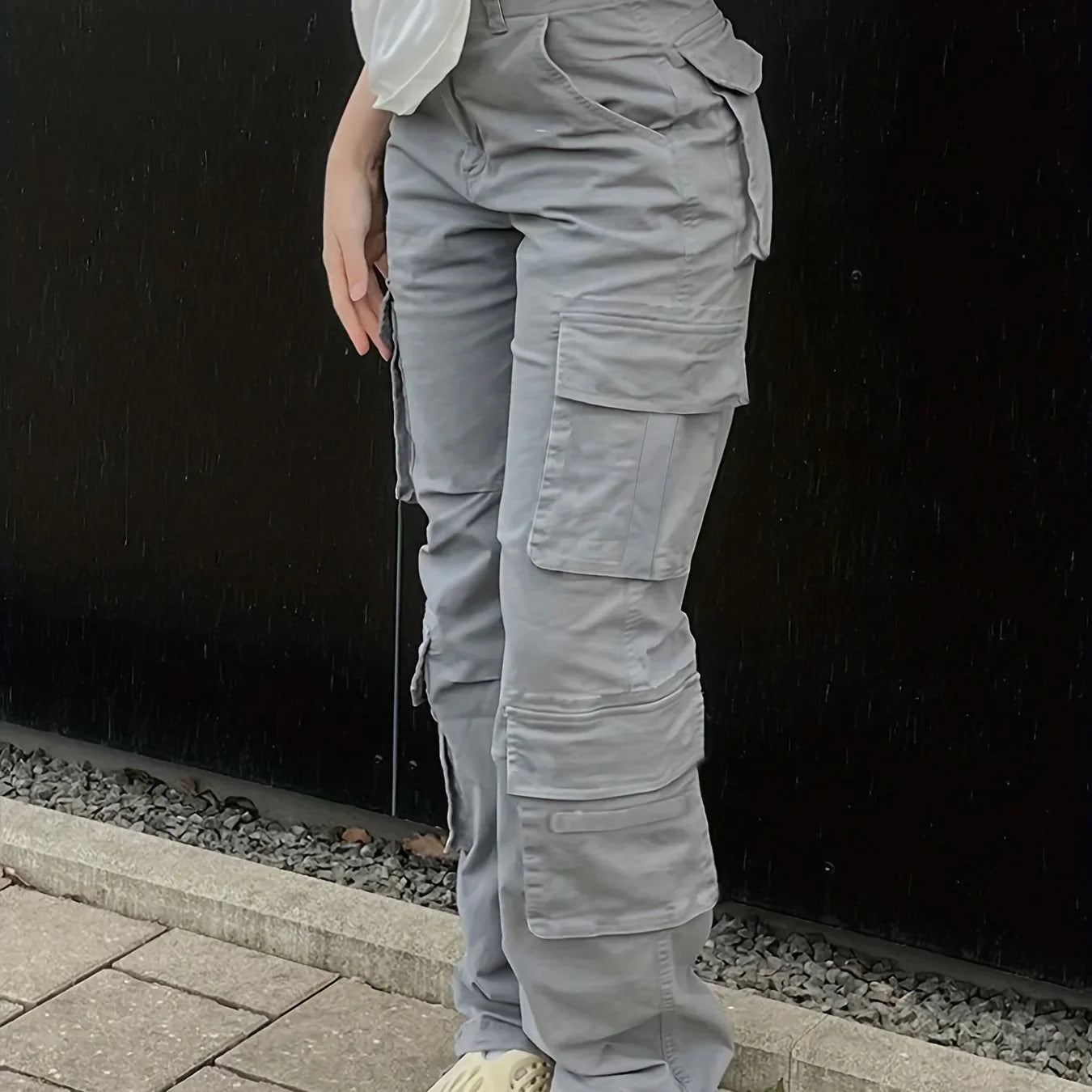 Evonna | Die neue Mode Vintage-inspirierte Cargo-Jeans