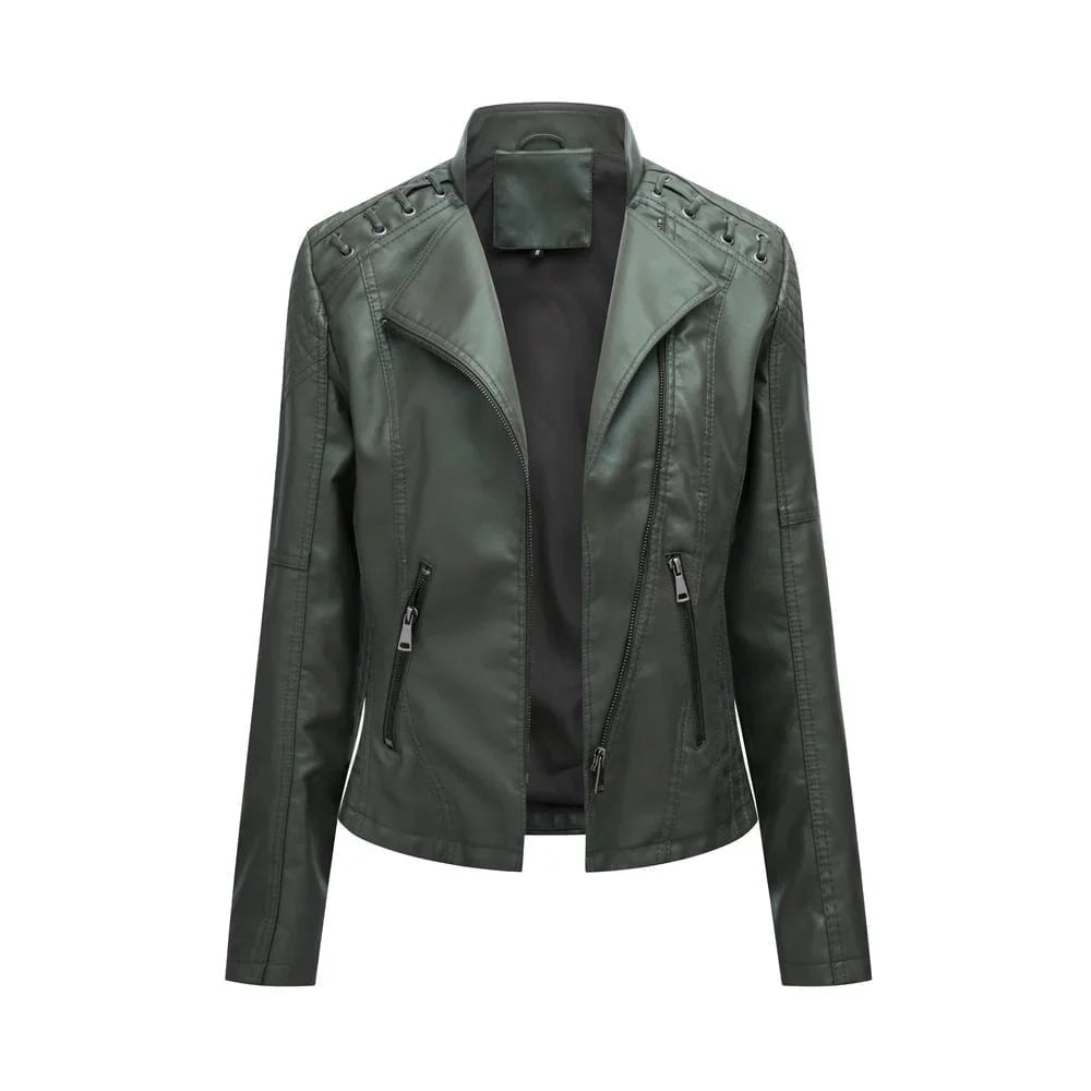 Alysa - frauen lederjacke für den frühling