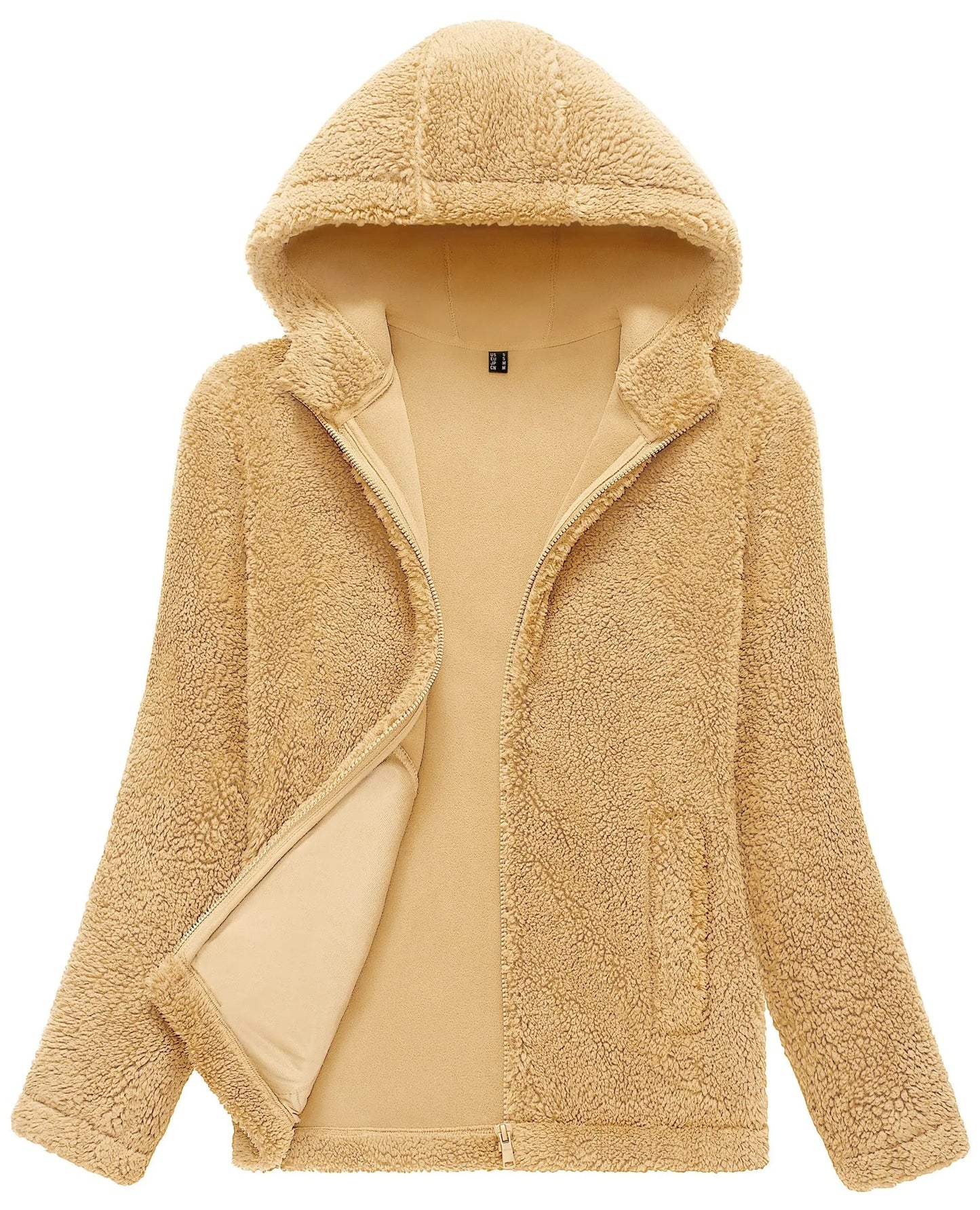 Dagny - Women's Cozy Fluffy Hoodie Jacket with Chic Hood