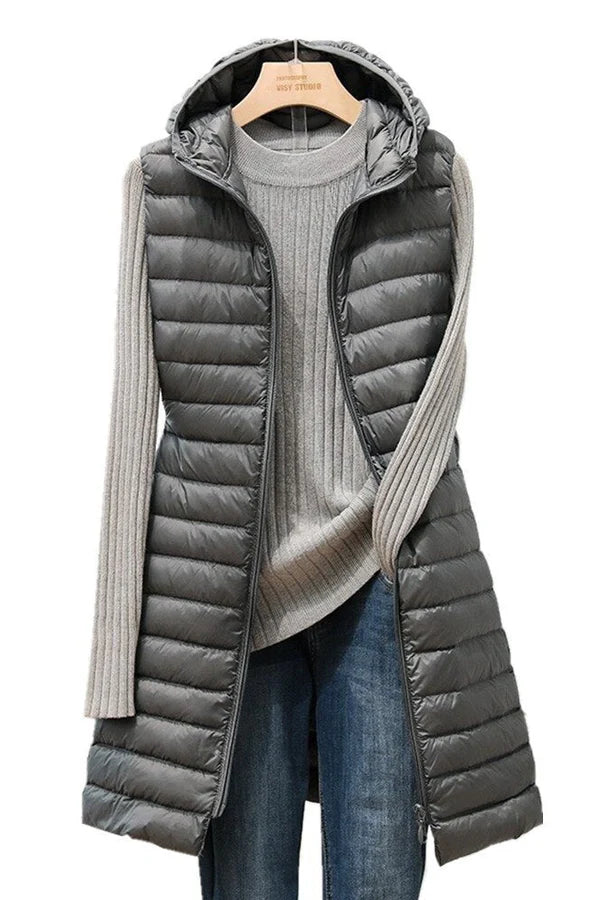 Amalie - modische steppjacke mit kapuze
