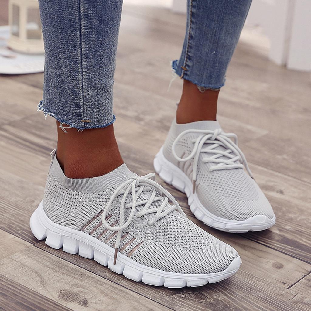 Amanda Slip-On atmungsaktiver Fly Woven Laufschuh