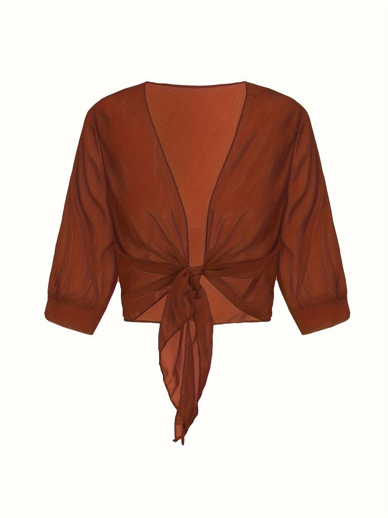 Olivia – bluse mit offener vorderseite für den frühling