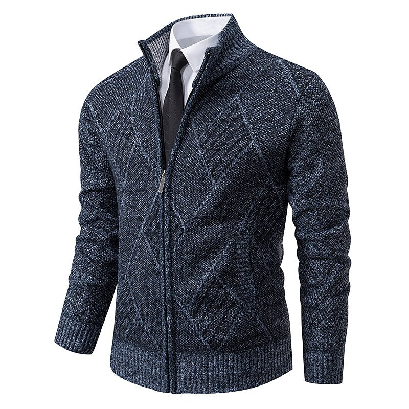 POLO - stylischer zipper-strickpullover für herren (italienisches design)