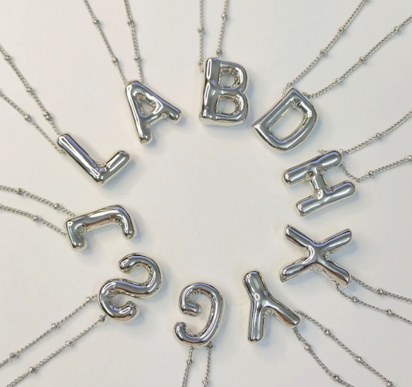 Ballon | alphabet anhänger '18k vergoldet'
